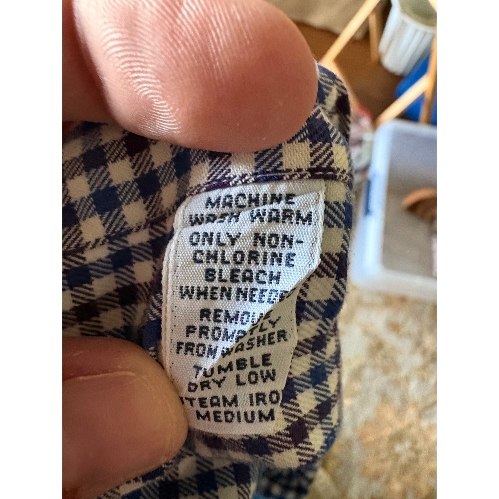 Ralph Lauren Button Down Shirt Mens M Blue Gingham Excellent Blake Cotton Pony - Picture 3 of 4